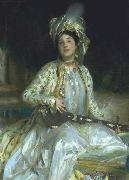 John Singer Sargent, Sargent emphasized Almina Wertheimer exotic beauty in 1908 by dressing her en turquerie